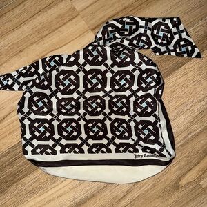 Juicy Couture Black and White Geometric Scarf